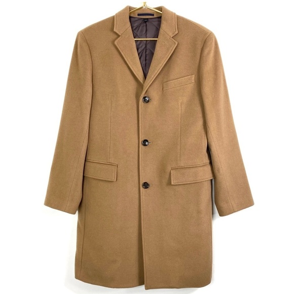 J.CREW Ludlow Wool and Cashmere Blend Quilted Lined Classic Coat Camel Tan 36S - Picture 2 of 15